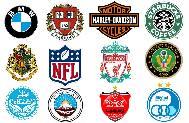 انواع لوگو - Emblem logo