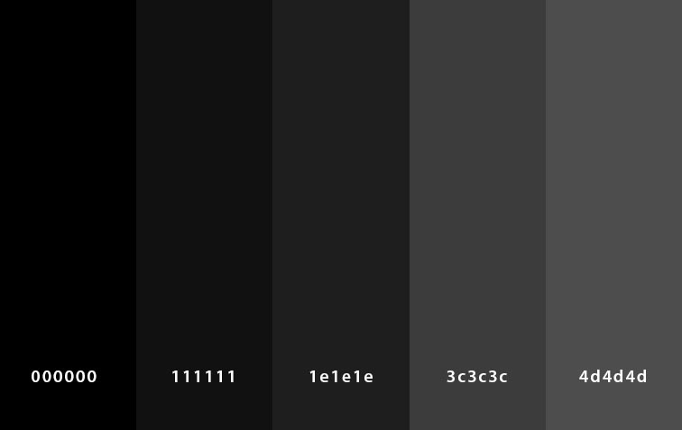 رنگ سازمانی - black color palette