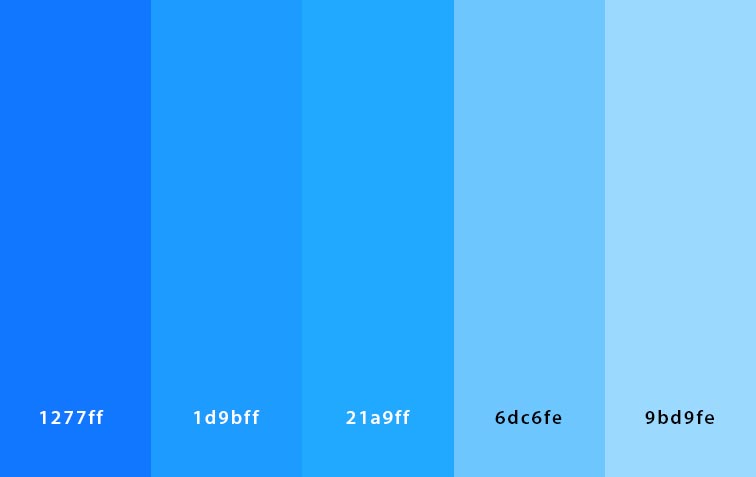 رنگ سازمانی - blue color palette