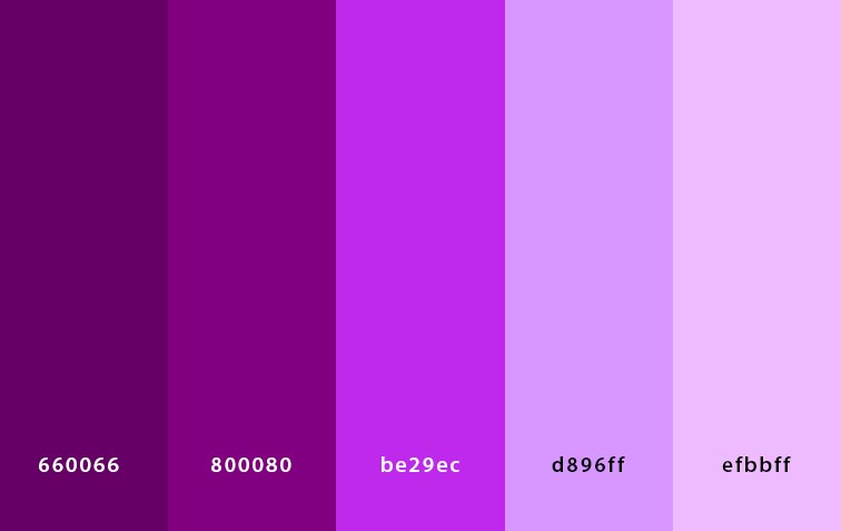 رنگ سازمانی - purple color palette